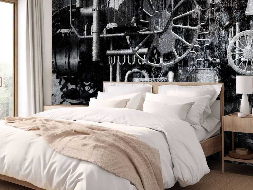 Vecchia sala macchine di un treno