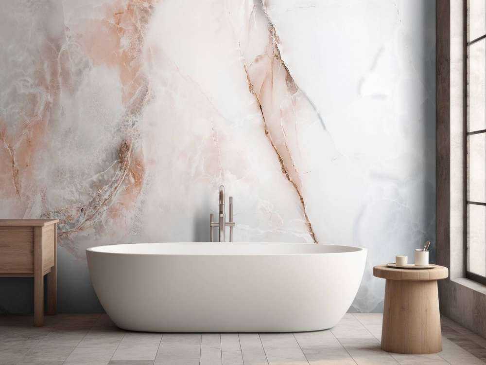 Marmo con tinta rosa