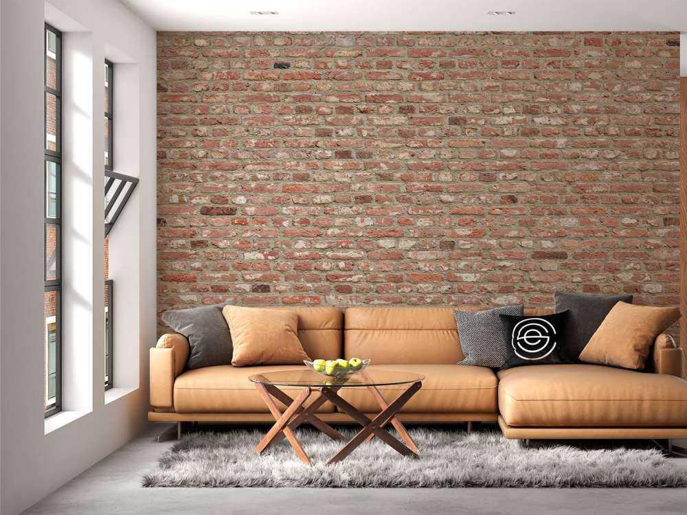 Muro con diversi colori di mattoni