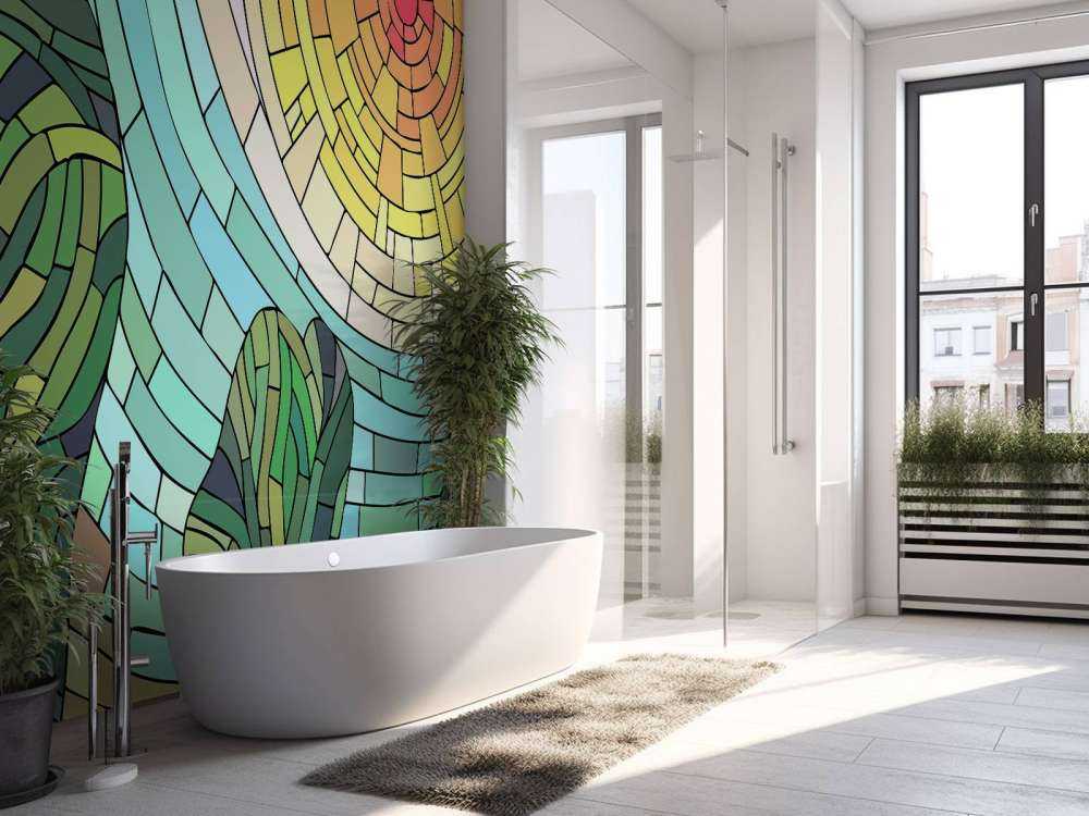 Sole rosso dagli alberi