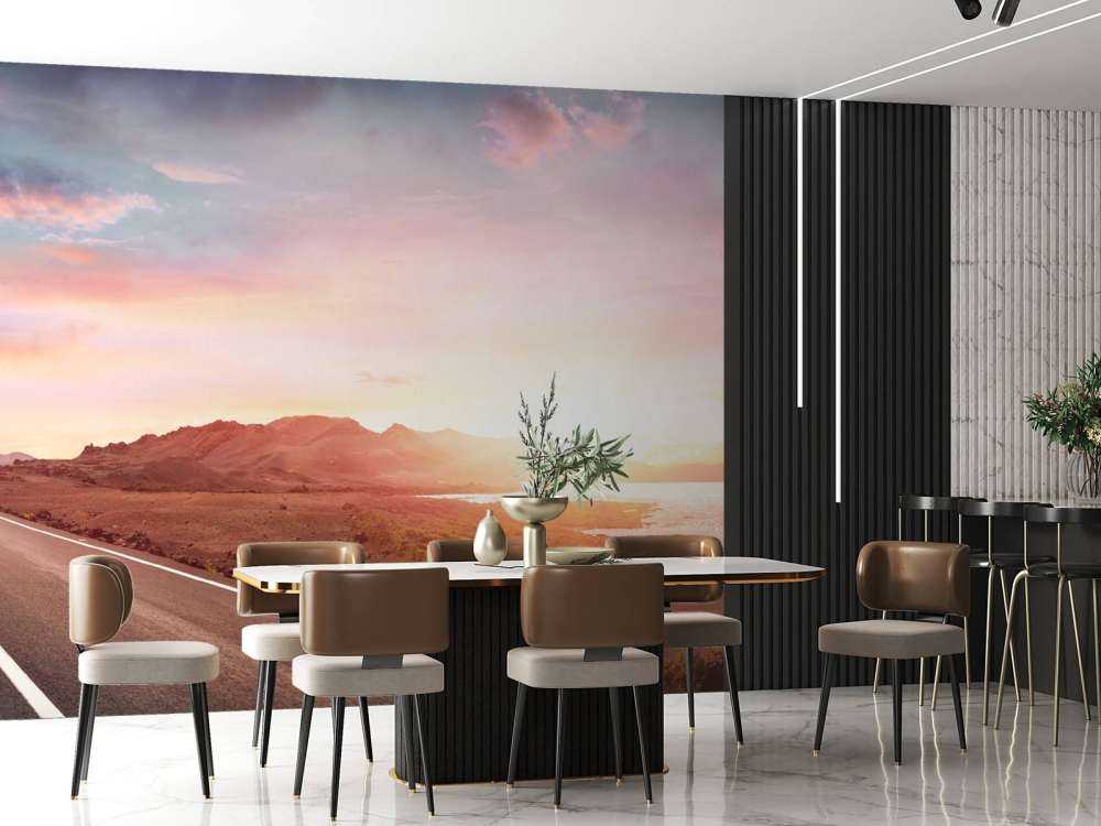 Strada lungo il lago