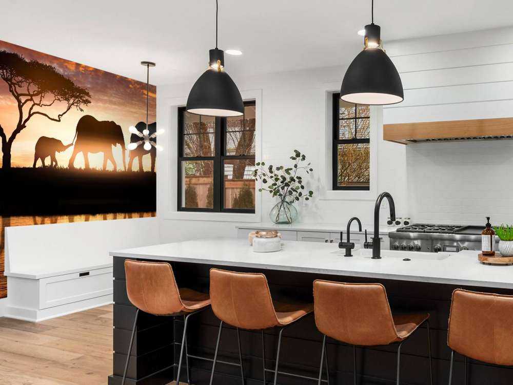 Elefanti nella savana