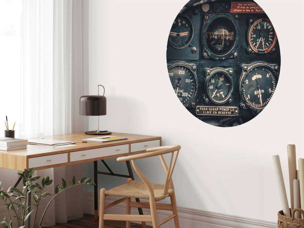 Dettaglio della cabina di pilotaggio degli aerei d'epoca