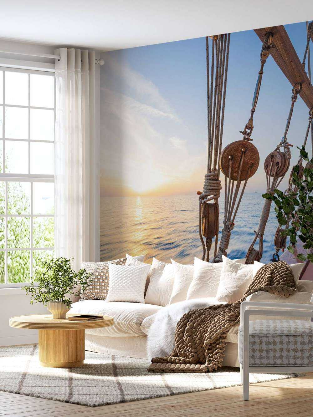 Barca a vela al tramonto