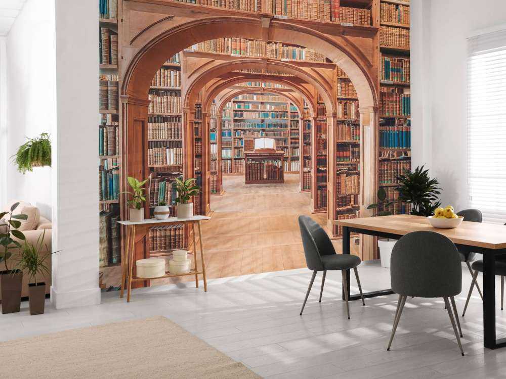 Galleria di libri in legno