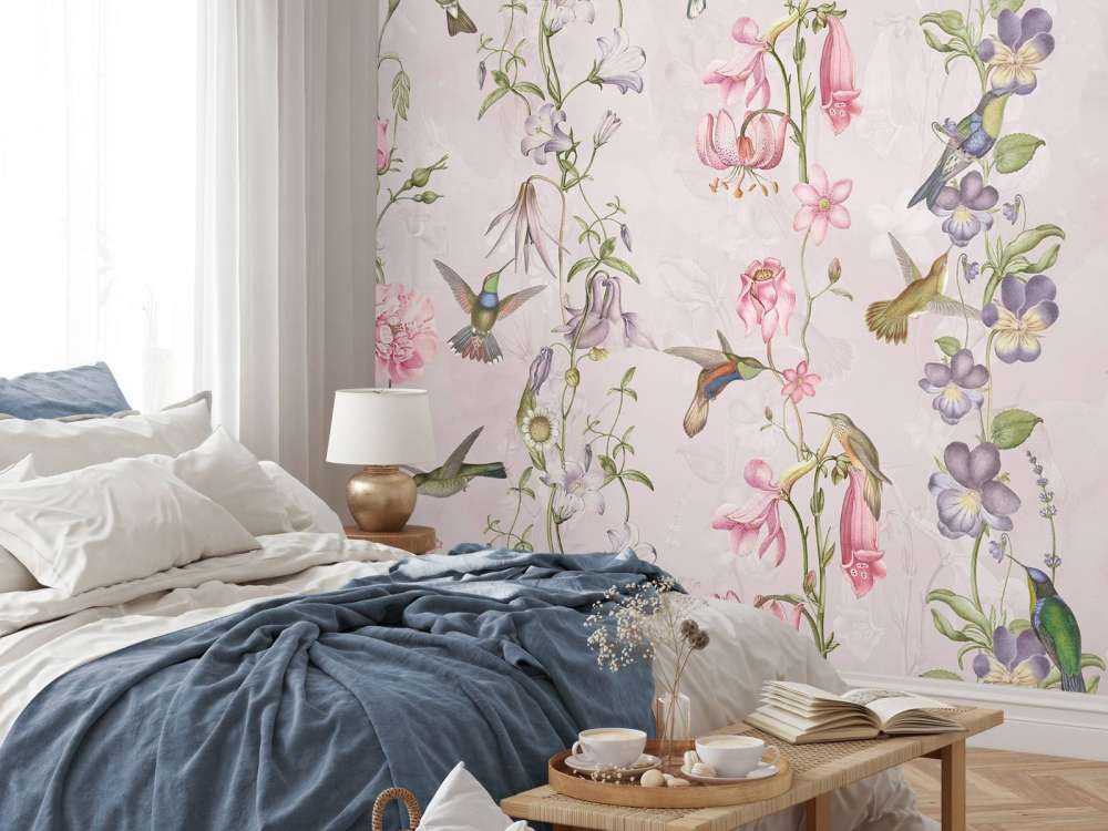 Fiori di prato e giardino rosa