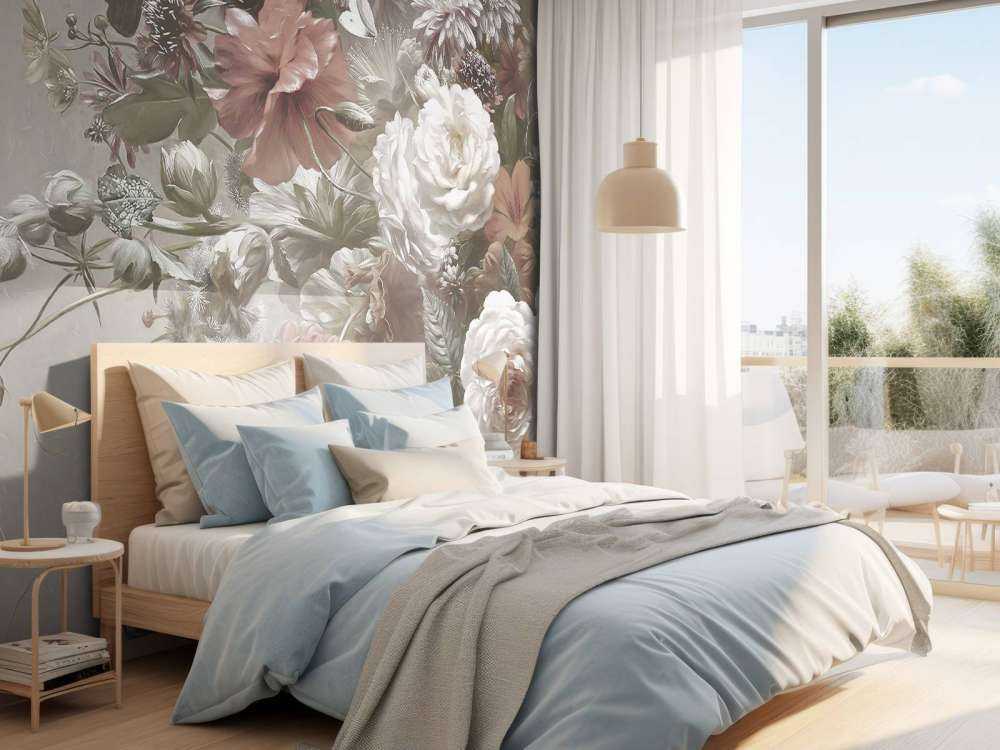 Grande bouquet con papaveri crema