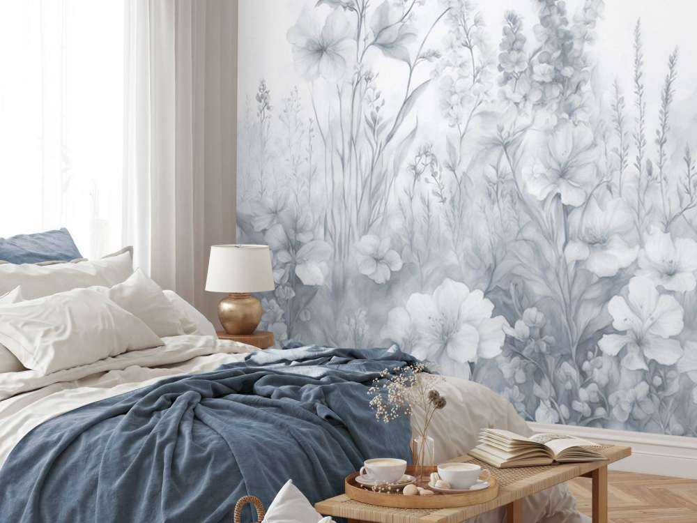 Giardino inglese tenero - blu