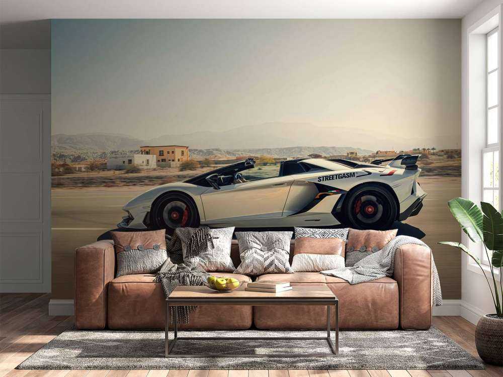 Lamborghini Aventador Roadster nel deserto