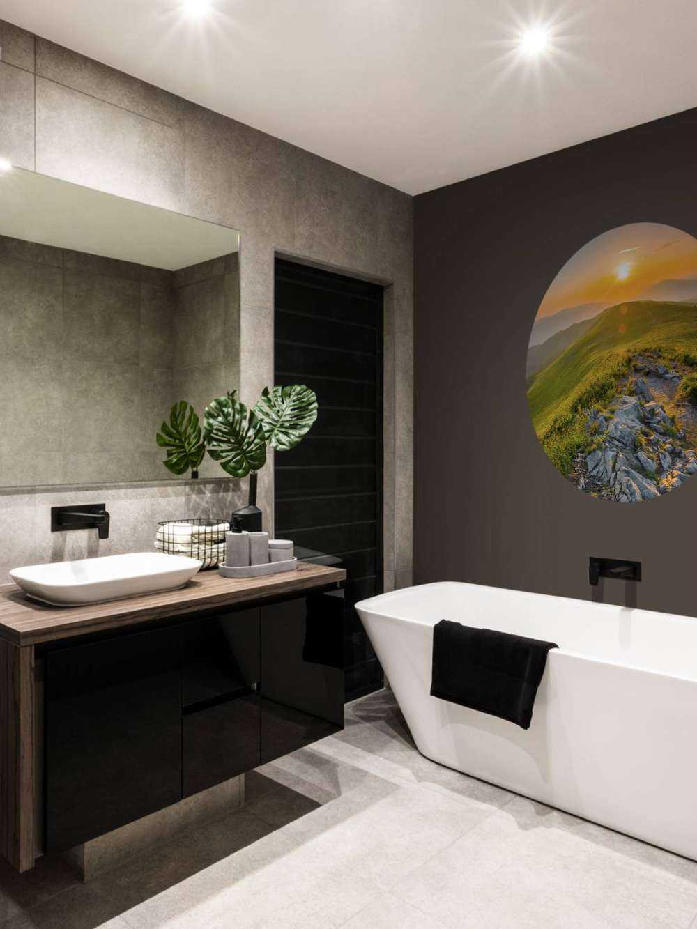 Tramonto in un paesaggio montano