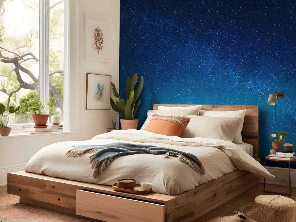 Cielo stellato con l'aurora boreale