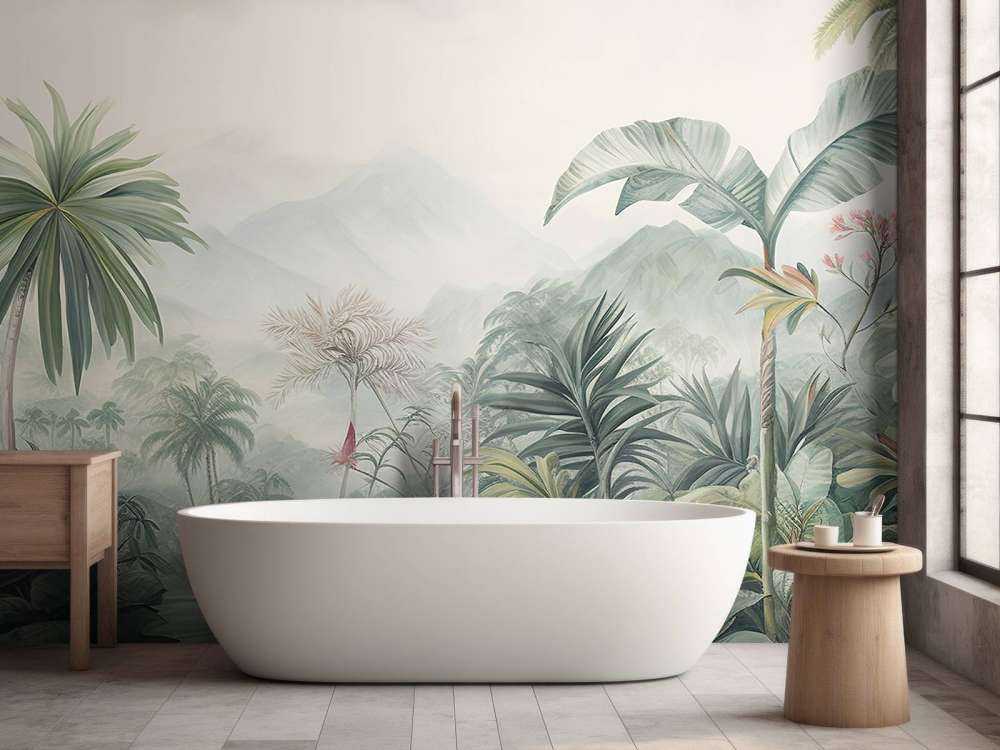 Panorama Tropicale in Pastello