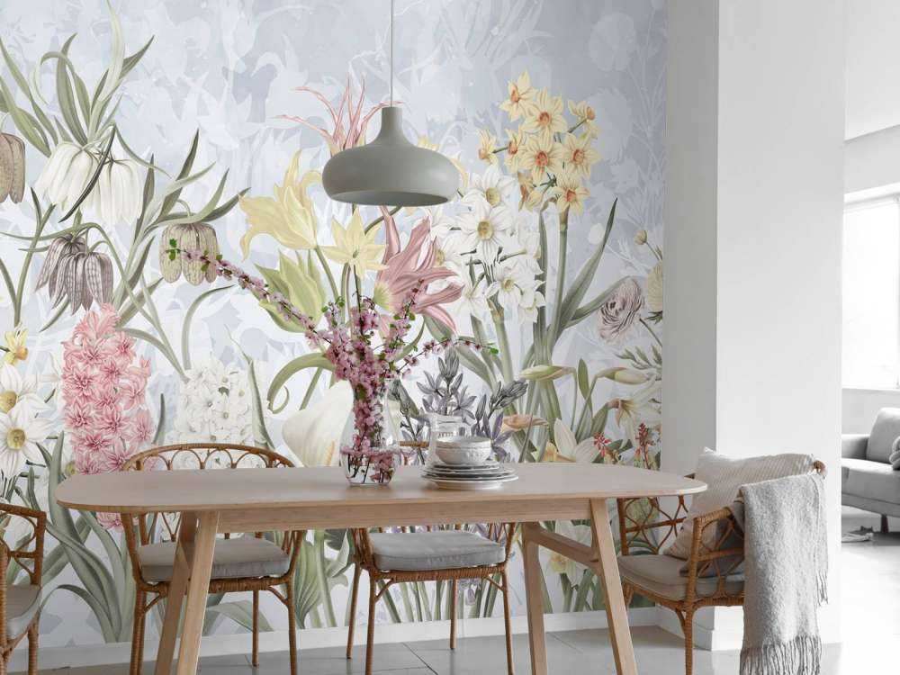 Fiori di Primavera - Blu Cielo Morbido