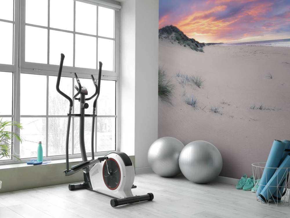 Alba sulle dune di sabbia