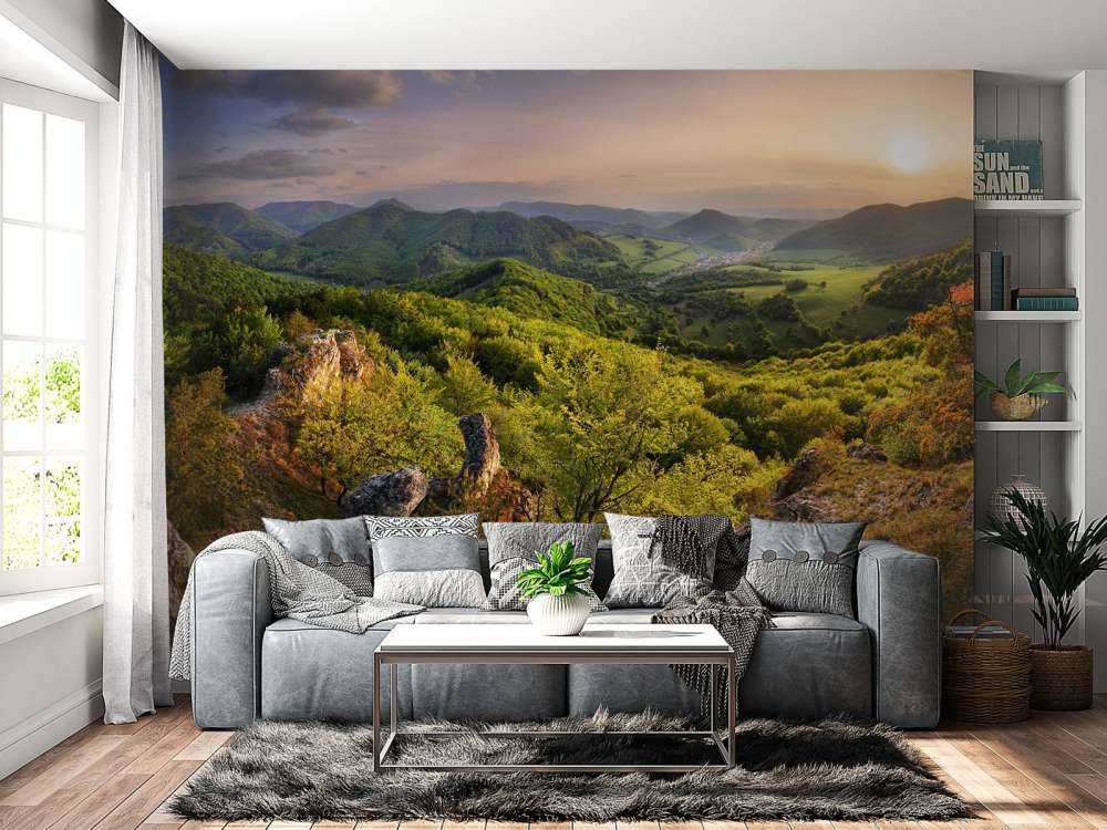 Paesaggio di montagna in primavera