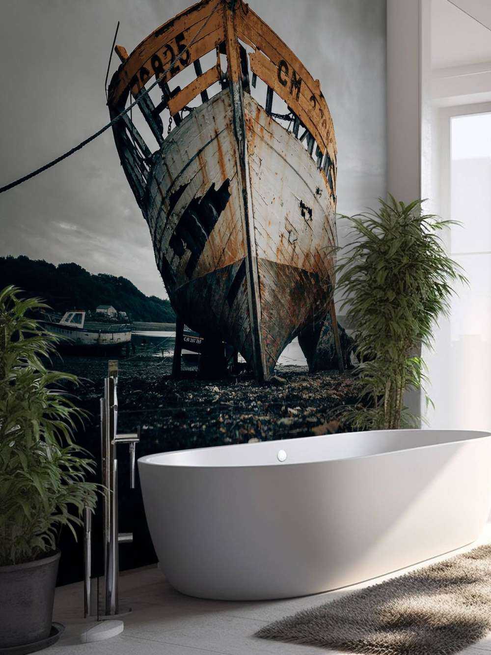 Vecchio relitto arrugginito