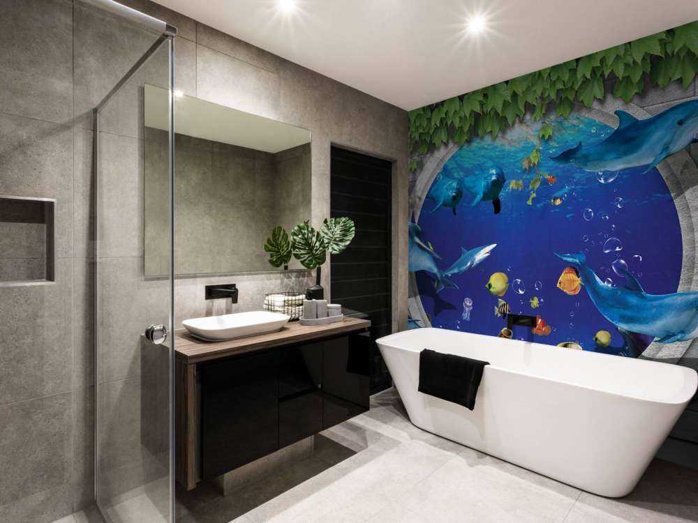 Delfini attraverso il muro