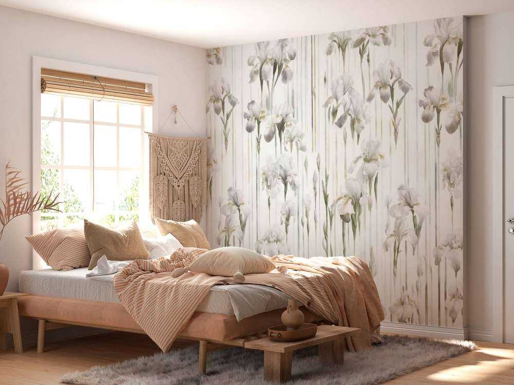 Iris e Strisce Beige Senza Giunzioni