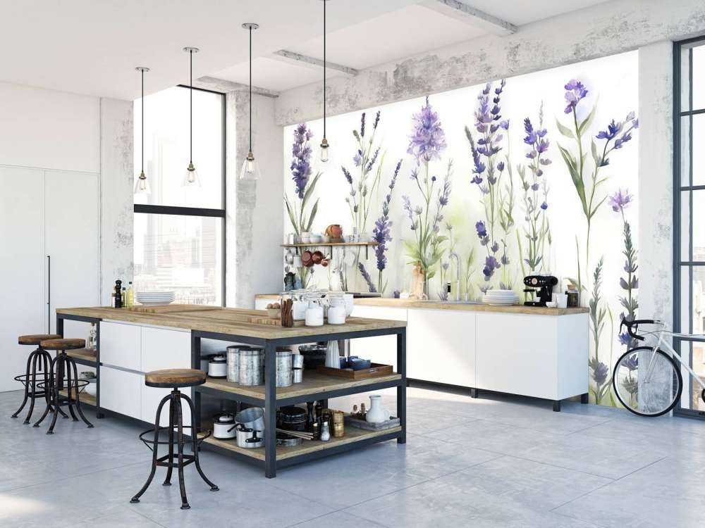 Lavanda Glade Seamless Lilla Sfumata