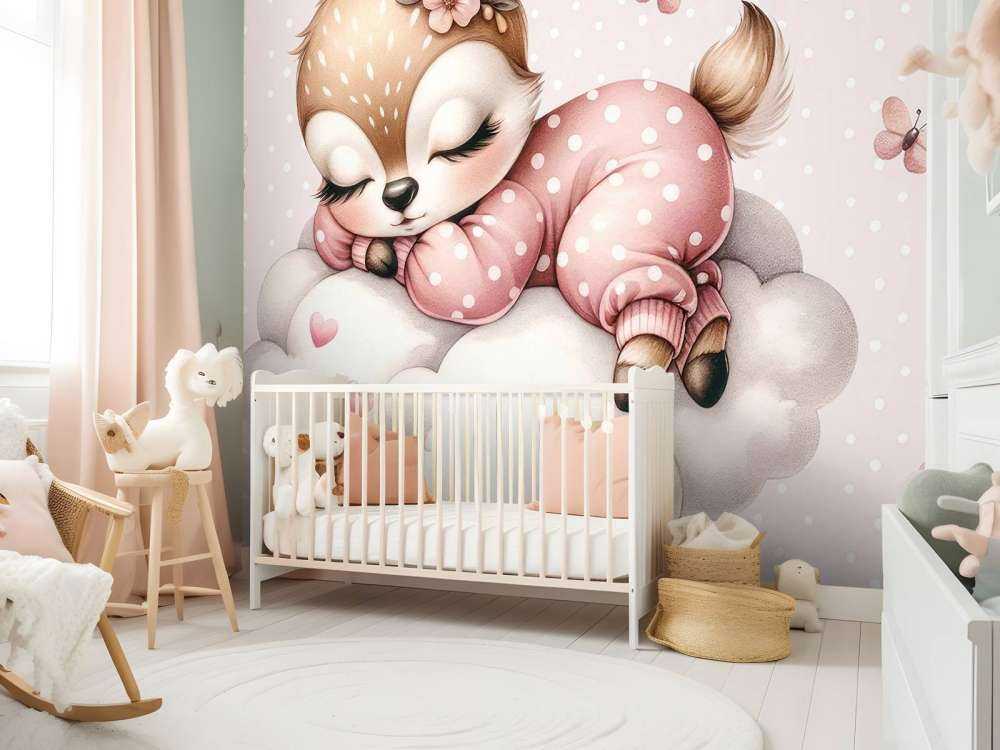 Cervi che dorme su una nuvola