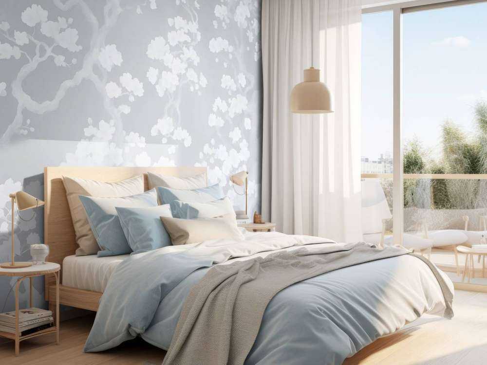 Meravigliosa foresta in fiore - blu