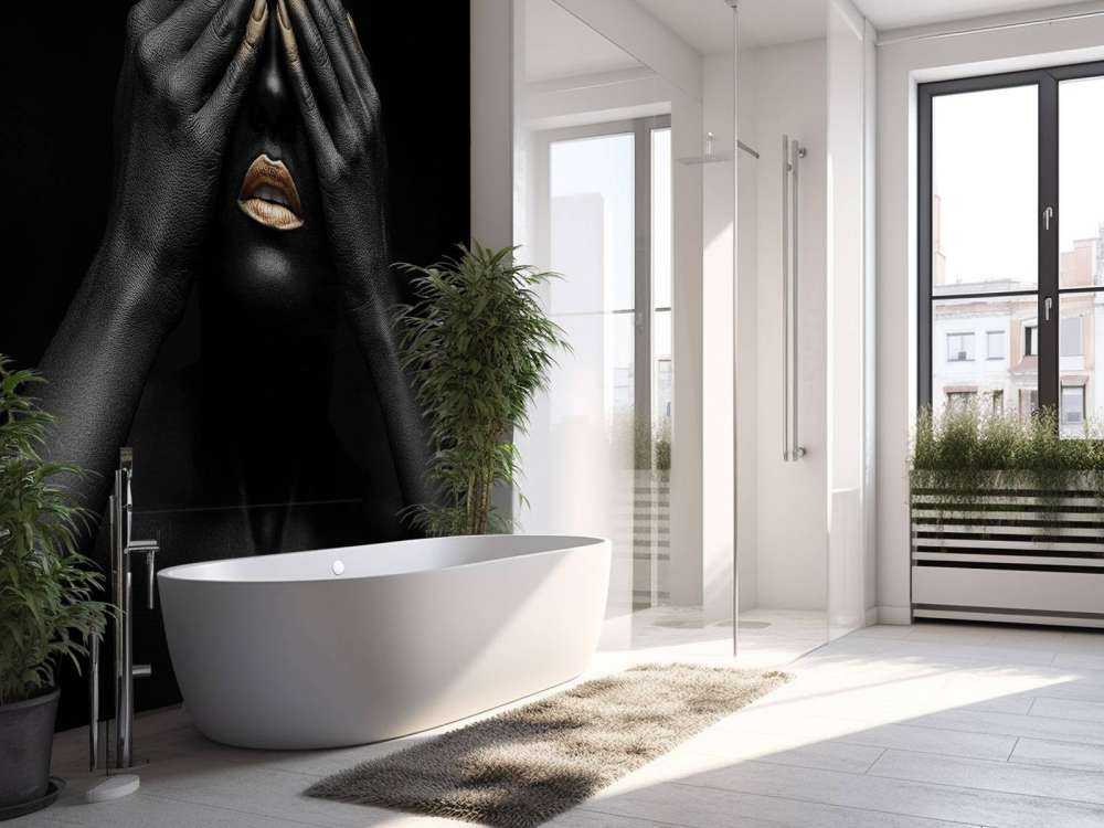 Donna con le mani davanti agli occhi