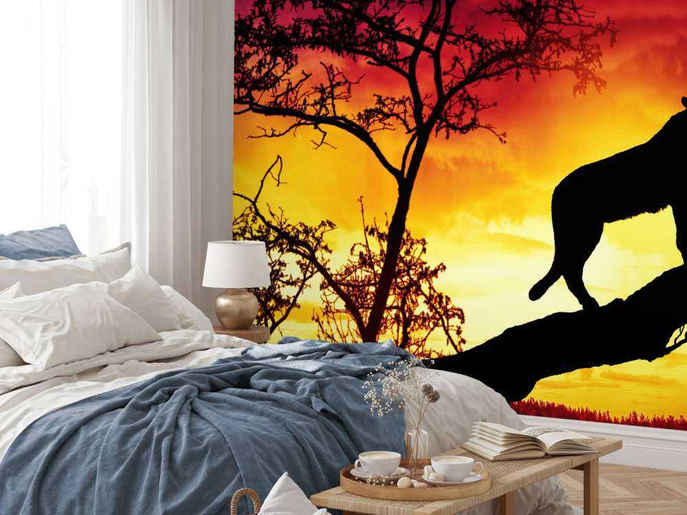 Ghepardo su un albero