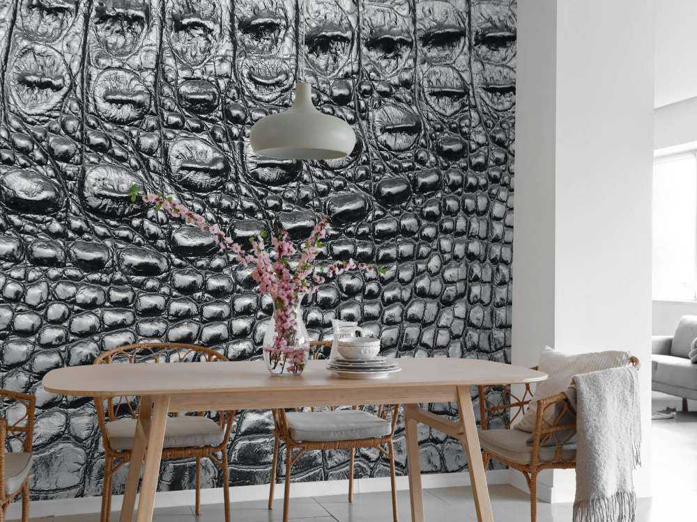 Pelle nera di coccodrillo