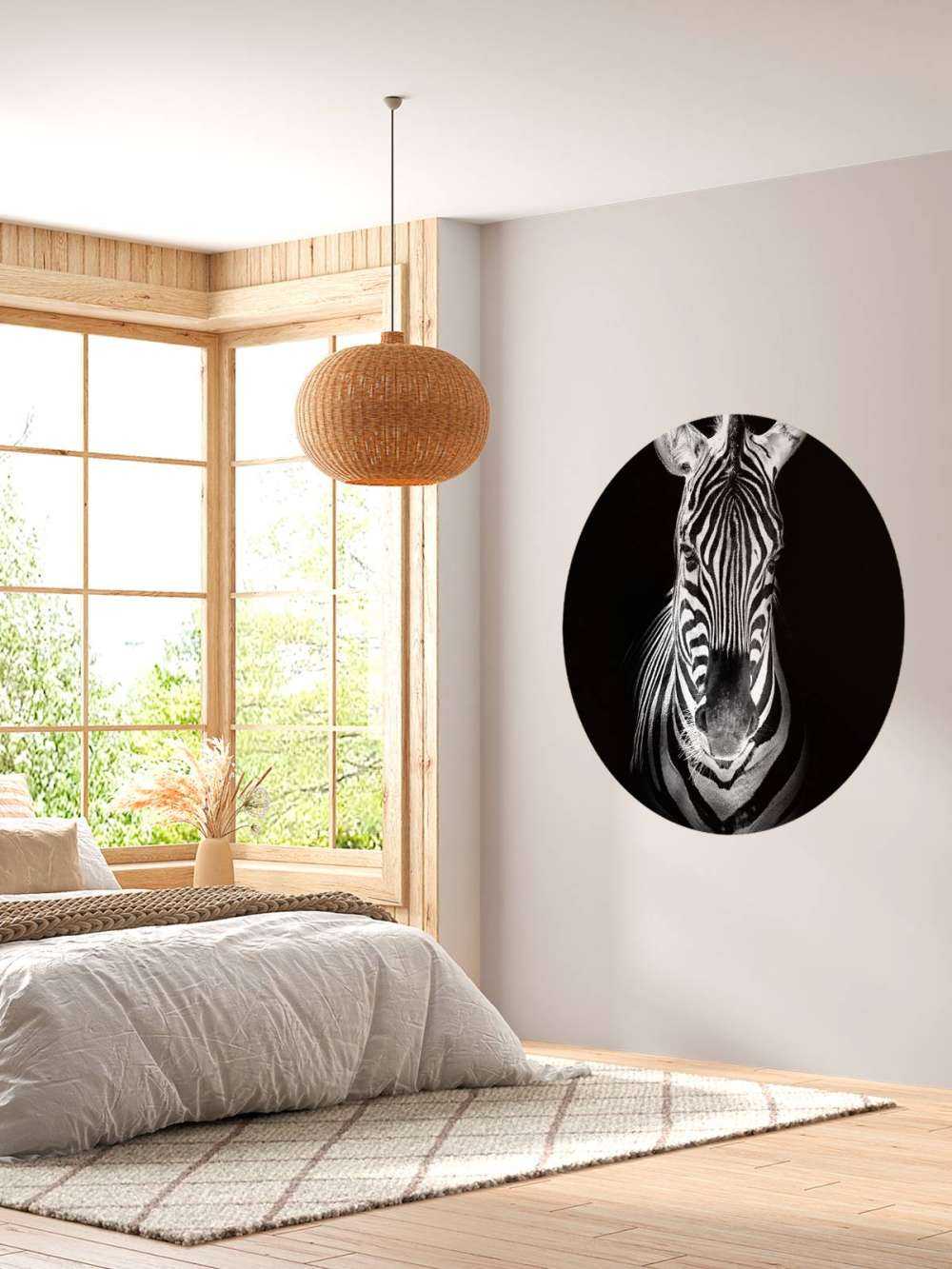 Close-up zebra in bianco e nero