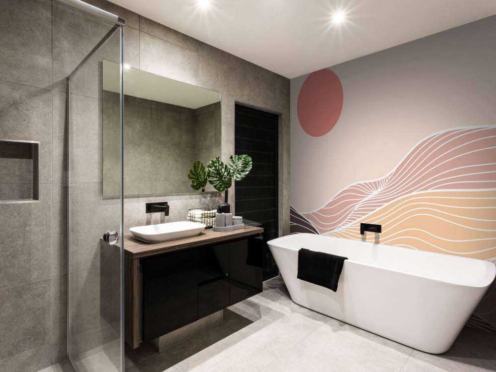 Montagne lineari con il sole