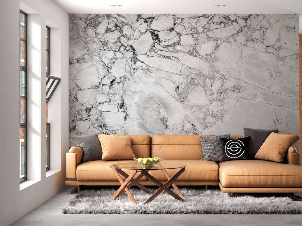 Marmo bianco e nero con struttura grossolana