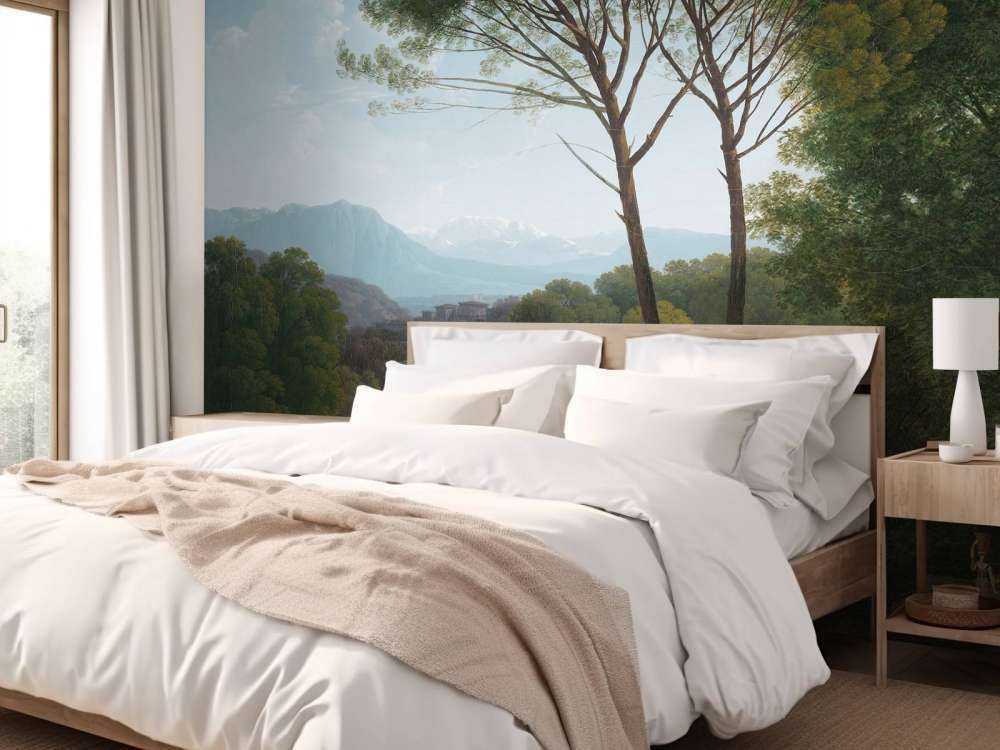 Paesaggio italiano con pini