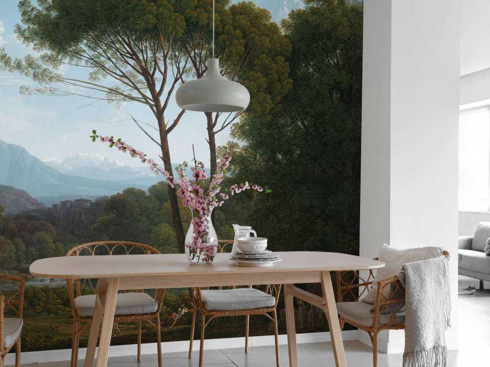 Paesaggio italiano con pini