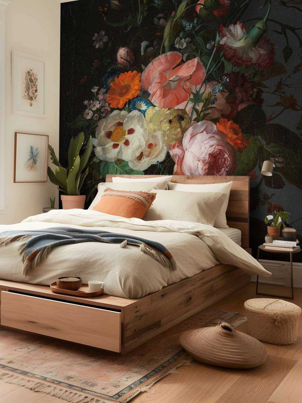 Natura morta con fiori su un tavolo di marmo