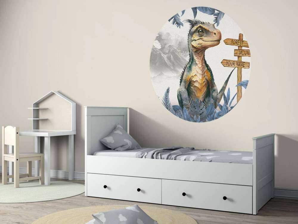 Baby velociraptor nella giungla blu