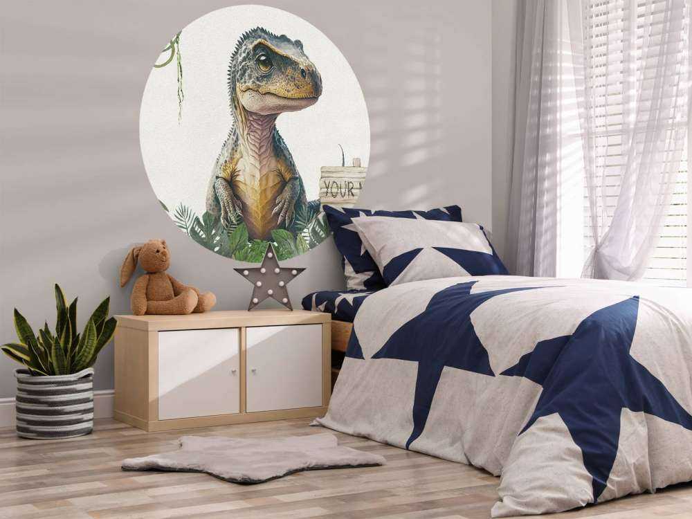 Baby t-rex nella giungla