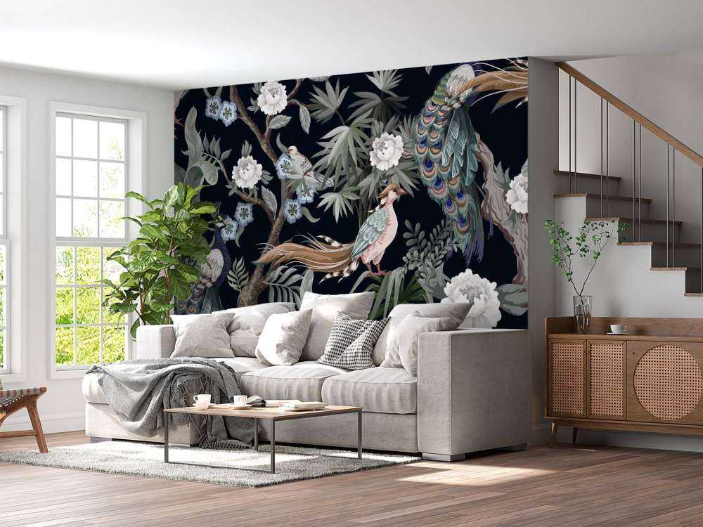 Peacock Splendor in Night Bloom