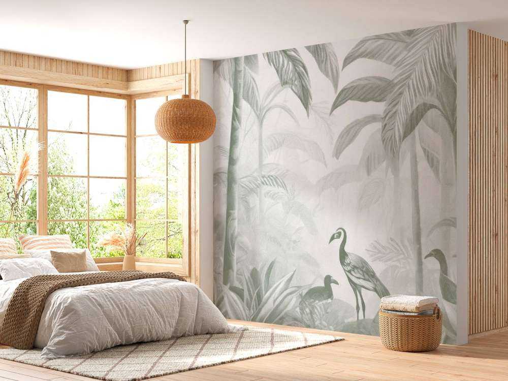 Giungla Nascosta con Ibis, verde