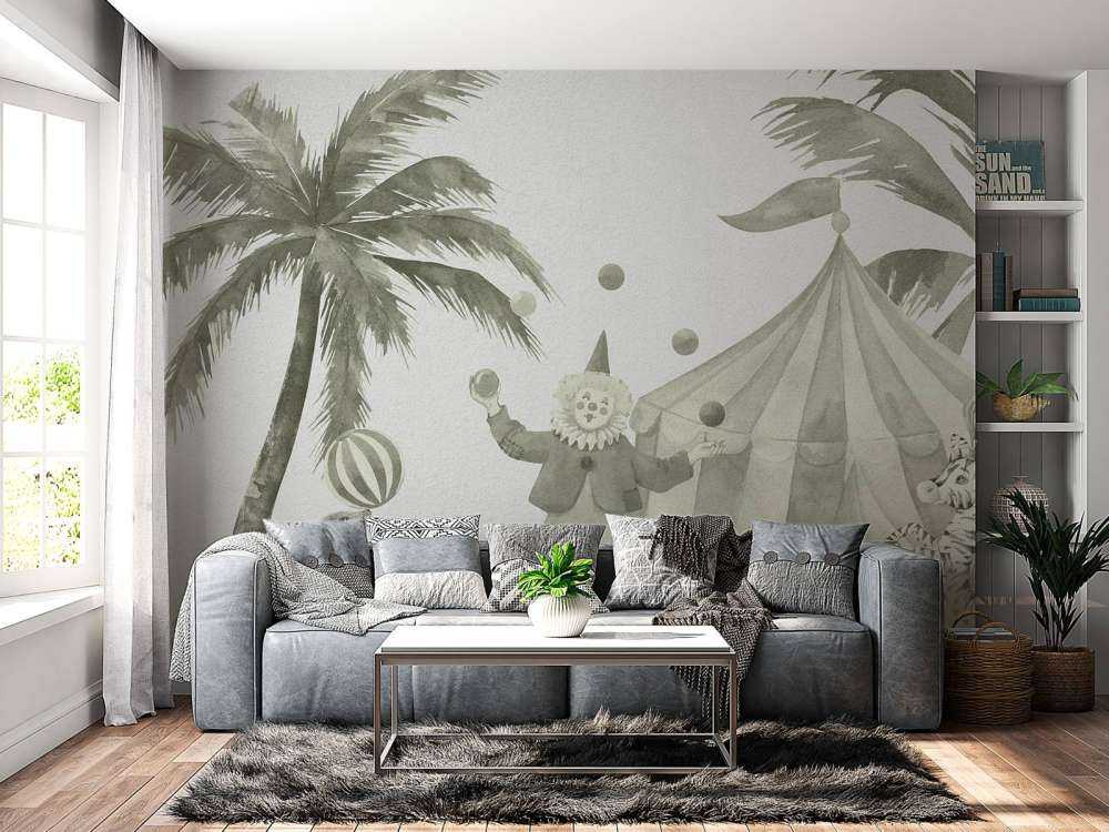 Allegri animali da circo in verde