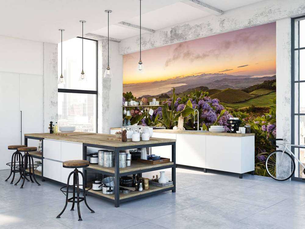 Tramonto con ortensie