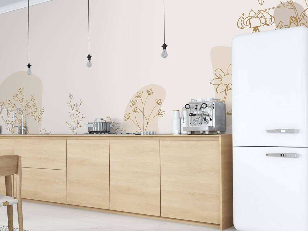 Campo di fiori alto beige e colori della natura