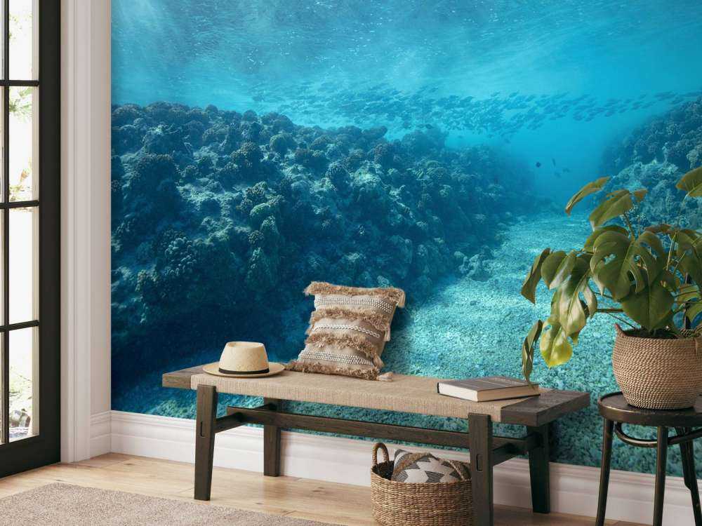 Mondo sottomarino con corallo