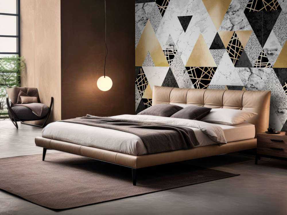 Triangoli di marmo con oro