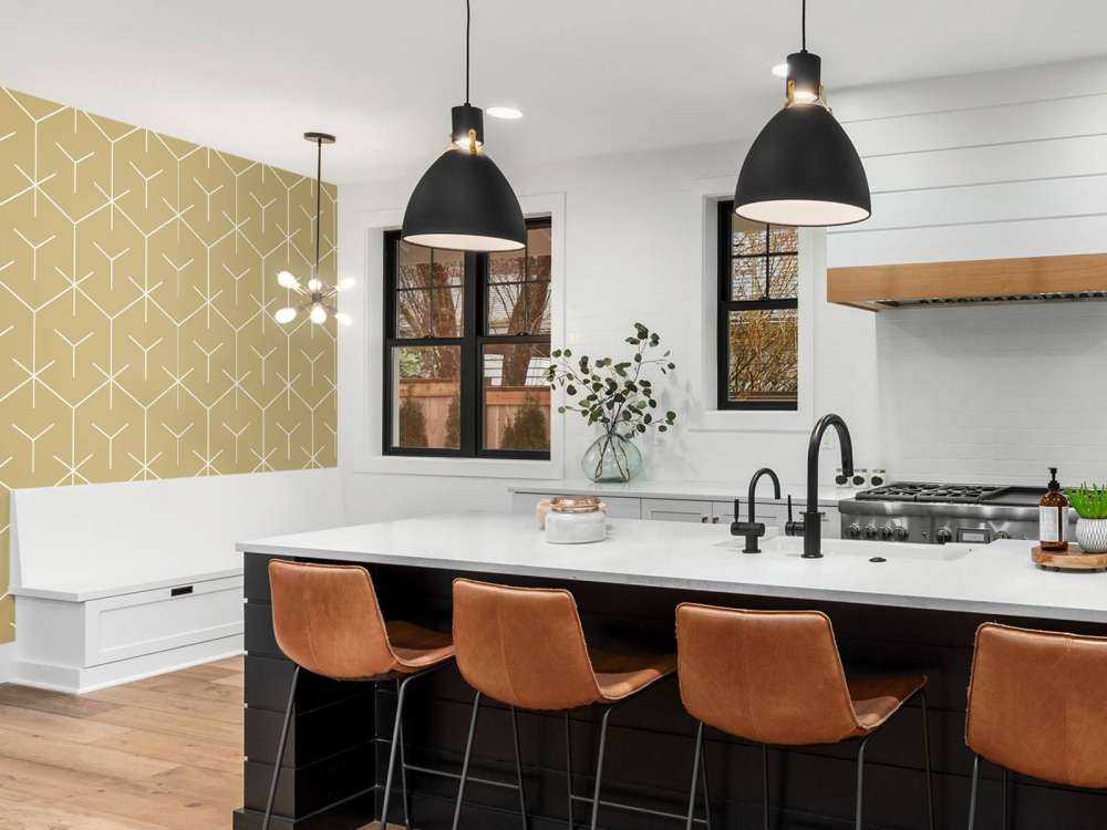 Esagoni geometrici, oro