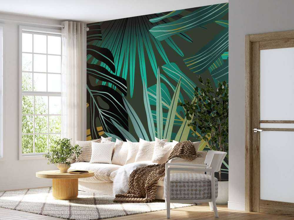 Panorama foglie tropicali