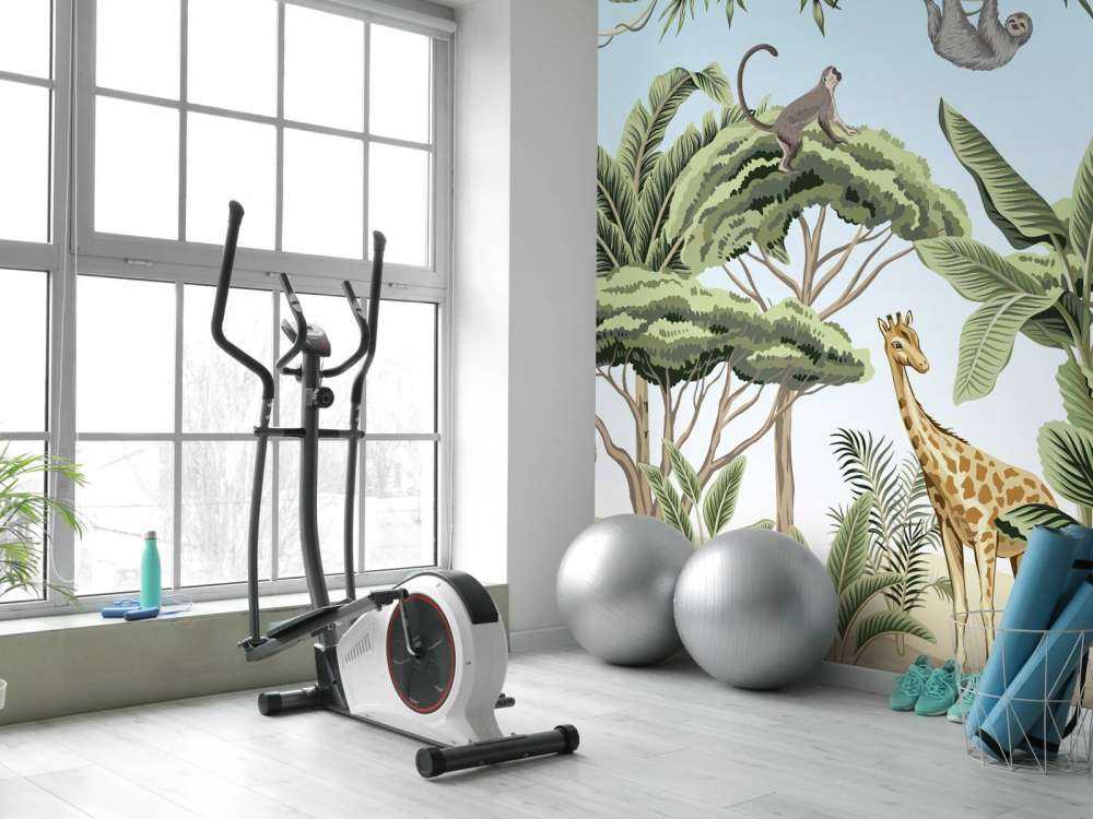 Motivo con animali della giungla