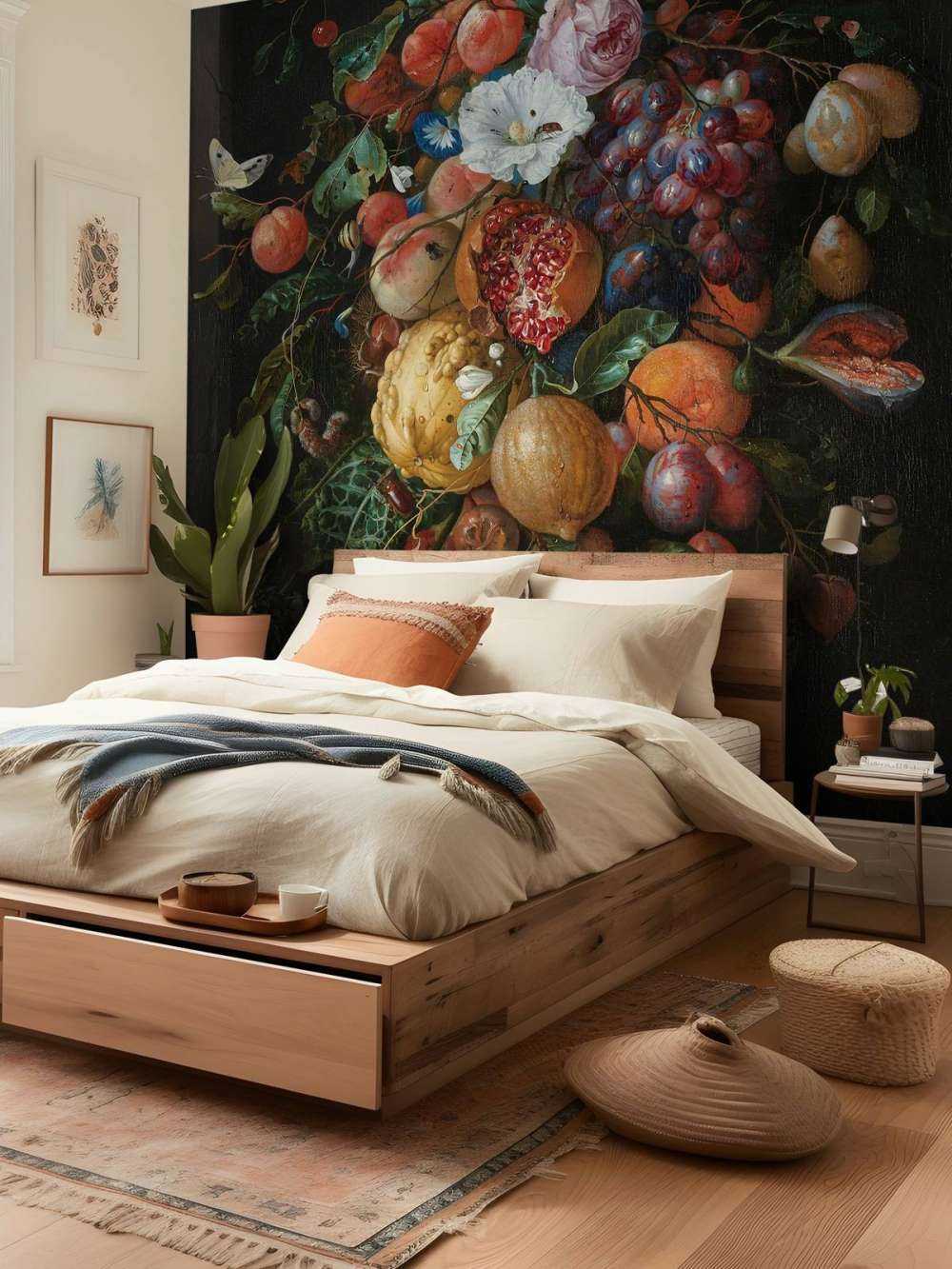 Festone di frutta e fiori