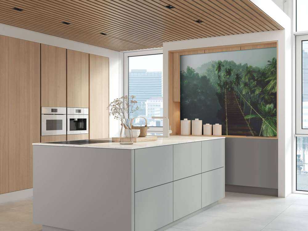 Ponte di corda nella nebbia