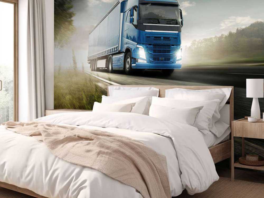 Carrello con carta da parati fotografica