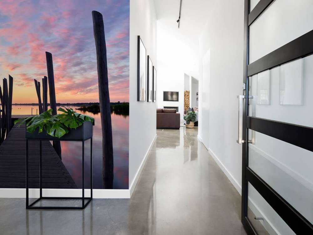 L'alba al bacino di nuoto